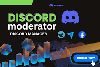 be your nft discord moderator, community manager, crypto telegram, discord