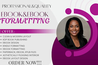 do book formatting ebook layout design, ebook cover design for print, amazon KDP