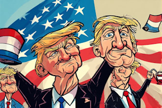 draw a political cartoon art