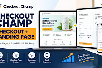 customize checkout champ checkout page and landing page