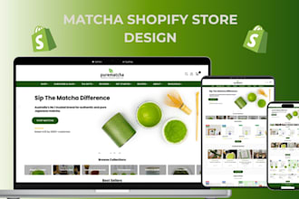 design matcha shopify store coffee website matcha store green tea shopify store