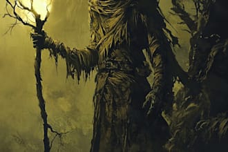 draw dark fantasy art and horror illustration