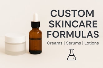 create custom cosmetic and skincare formulations for creams, serums, and lotions