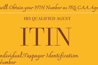 obtain your itin number as irs caa