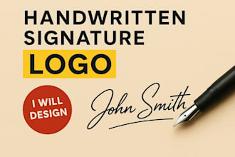 create handwriting, scripted, signature, cursive, handwritten logo