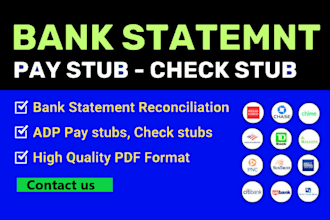 reconcile bank statement PDF to editable format