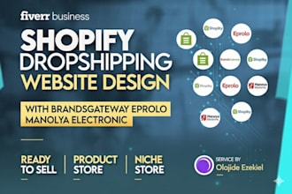 shopify dropshipping website design with brandsgateway eprolo manolya electronic