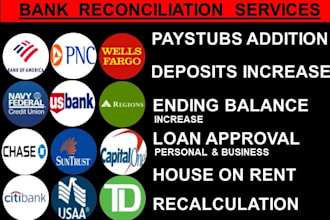 reconcile bank statement PDF to editable format