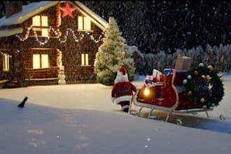 create stunning custom 3d christmas animation video for holidays