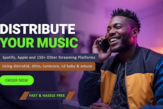 fix issue and distribute music using distrokid, ditto, tunecore, cd baby, amuse