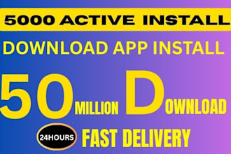 1000 USA app user acquisition, USA app rating  review, app subscriber user, game