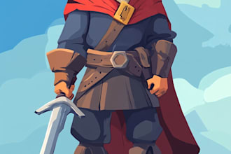 do 2d character design, 2d game character, concept