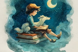 illustrate watercolor children book