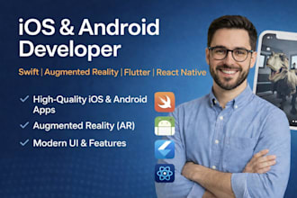 develop ios ar app and flutter react native mobile apps