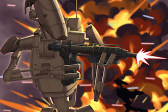 illustrate high quality futuristic mecha designs