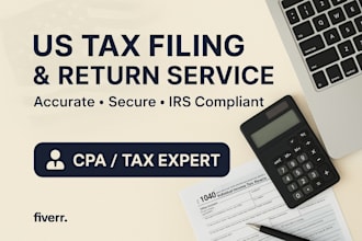 prepare your US tax filing tax return and income tax return professionally