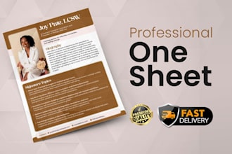 design your speaker, artist, or author media one sheet