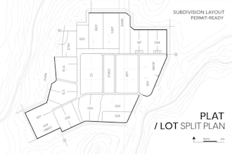 plat lot split development plans, subdivision maps, and land division drawings