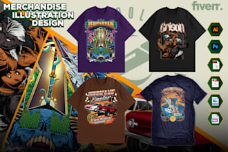 design awesome unique artwork for tshirts and merchandise