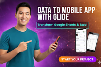 convert your google sheet or excel data into a professional glide mobile app