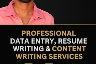 accurate data entry, typing, and excel work
