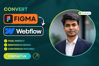convert figma to webflow, xd, psd design into a responsive webflow website