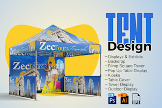 tent, table cover, flag and canopy tent