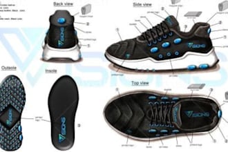 design and size grade sneakers pro tech pack start up 3d shoe animation tracing
