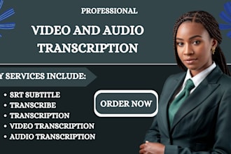 transcribe video or audio transcription with srt subtitle