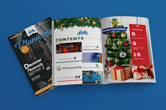 design a professional magazine, catalog or booklet layout