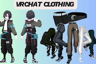 create vrchat clothing 3d clothing vr assets vrchat outfit accessories weapon