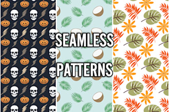 design trendy vector seamless repeat surface patterns