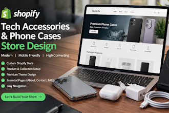 build a shopify tech accessories, phone case and gadgets dropshipping store