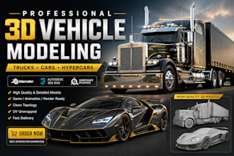 3d truck model car model semi truck, 3d hypercar,