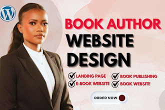 design author website, ebook website, business website, book author website