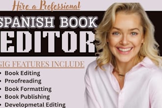 be spanish book editor, proofread , memoir, fiction, children christian book
