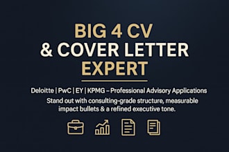 write your big4 CV or cover letter as a consulting recruiter