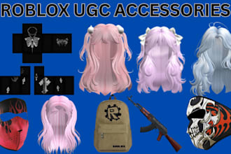 design 3d robox ugc accessories, character models 3d model layered clothing
