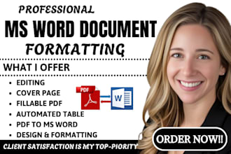 professionally format your microsoft word document convert PDF to editable word