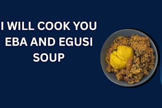 cook eba with egusi soup