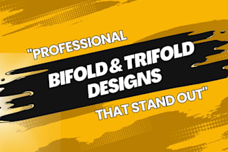 design a unique and attractive bifold or trifold flyer brochure
