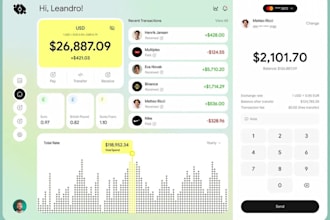 design ui ux for fintech app, wallet app, bill payment app