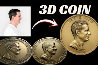 create custom 3d coin models for bas relief medallion challenge cnc for printing