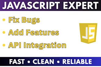 fix customize or add new features using javascript js expert