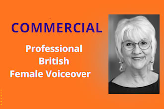 record a mature scottish female voiceover for commercials and brand videos