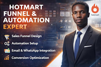 build a high converting hotmart sales funnel and automation system