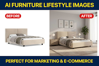 create photoreal ai furniture lifestyle images in premium interior scenes