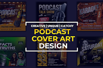design podcast cover, podcast cover art and podcast logo