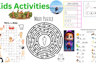 create fun and engaging activity sheets for kids