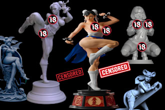 sculpt 3d nsfw character design nsfw sfw erotic toy figure vrc machine models